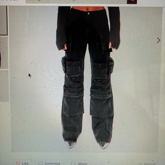 LUXE TO KILL Black Denim Cargo Pants - Picture 6 of 10